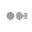 Load image into Gallery viewer, Gabriel &amp; Co. Diamond Micro Pave Round Stud Earrings

