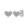 Load image into Gallery viewer, Gabriel &amp; Co. Diamond Pave &quot;I Love You&quot; Heart Stud Earrings
