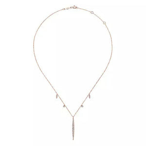 Gabriel & Co. Diamond Pave "Slice" Necklace