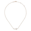 Load image into Gallery viewer, Gabriel &amp; Co. Diamond Sideways Curved Cross Necklace

