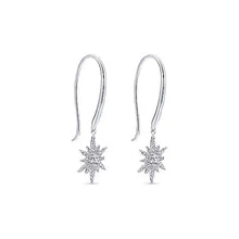 Load image into Gallery viewer, Gabriel &amp; Co. Diamond Star Fish Wire Drop Earrings
