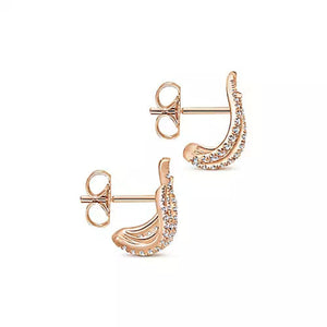 Gabriel & Co. Diamond Tendril Stud Earrings