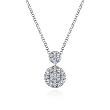 Load image into Gallery viewer, Gabriel &amp; Co. Double Cluster Pave Diamond Pendant
