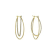 Load image into Gallery viewer, Gabriel &amp; Co. &quot;Double Diamond&quot; Hoop Earrings with Rope Texture
