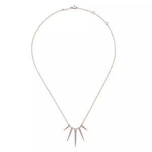 Gabriel & Co. Edgy Spikes Diamond Necklace