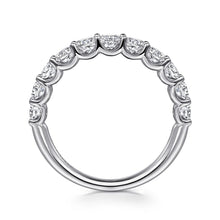 Load image into Gallery viewer, Gabriel &amp; Co. Eleven Stone Round Cut Shared Prong Diamond Anniversary Band
