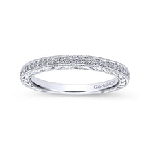 Load image into Gallery viewer, Gabriel &amp; Co. Engraved Diamond Wedding Band
