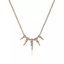 Load image into Gallery viewer, Gabriel &amp; Co. Five Golden Spike Diamond Necklace

