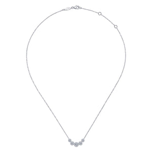Gabriel & Co. Five Halo Diamond Necklace
