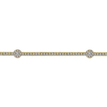Load image into Gallery viewer, Gabriel &amp; Co. Five Station Pave Set Diamond Tennis Bracelet
