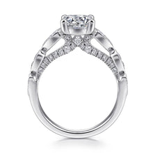 Load image into Gallery viewer, Gabriel &amp; Co. &quot;Garland&quot; Vintage Style Diamond Engagement Ring
