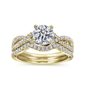 Gabriel & Co. "Gina" Twist Diamond Engagement Ring