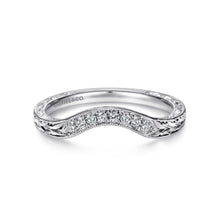 Load image into Gallery viewer, Gabriel &amp; Co. &quot;Girasol&quot; Curved Diamond Wedding Band
