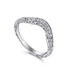 Load image into Gallery viewer, Gabriel &amp; Co. &quot;Girasol&quot; Curved Diamond Wedding Band
