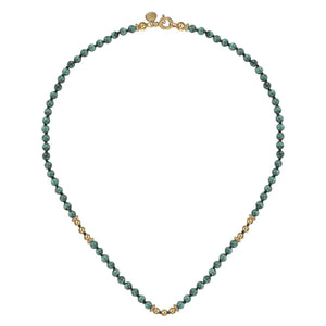 Gabriel & Co. Gold Beaded Gemstone Necklace