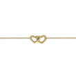 Load image into Gallery viewer, Gabriel &amp; Co. Gold Chain Bracelet with Entwined Hearts
