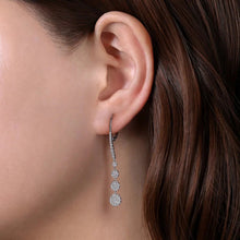 Load image into Gallery viewer, Gabriel &amp; Co. Graduating Circle Pave Diamond Drop Earrings
