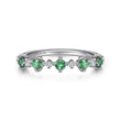 Load image into Gallery viewer, Gabriel &amp; Co. Green Emerald &amp; Diamond Five Stone Band
