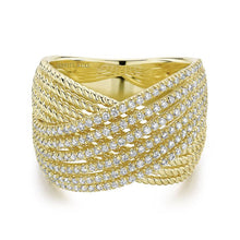 Load image into Gallery viewer, Gabriel &amp; Co. &quot;Hampton&quot; Wide Twisted Rope &amp; Diamond Ring
