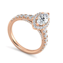 Load image into Gallery viewer, Gabriel &amp; Co. &quot;Hazel&quot; Marquise Halo Diamond Pave Engagement Ring
