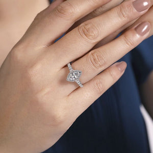 Gabriel & Co. "Hazel" Marquise Halo Diamond Pave Engagement Ring