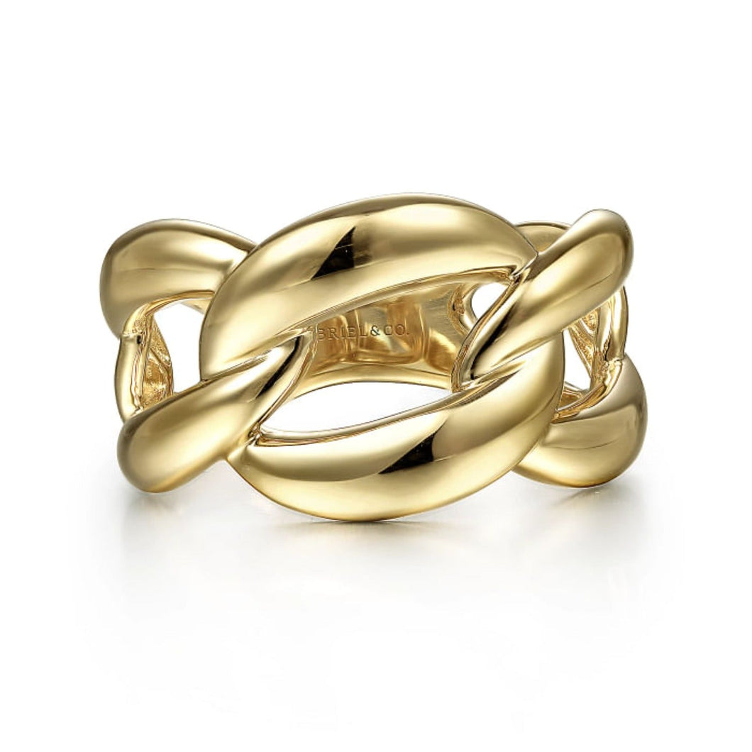 Gabriel & Co. High Polished Chain Link Ring