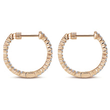 Load image into Gallery viewer, Gabriel &amp; Co. &quot;Inside &amp; Out&quot; Diamond Hoop Earrings
