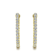 Load image into Gallery viewer, Gabriel &amp; Co. &quot;Inside &amp; Out&quot; Diamond Hoop Earrings
