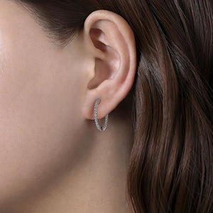 Gabriel & Co. "Inside & Out" Diamond Hoop Earrings
