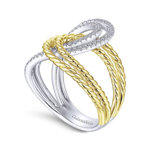 Gabriel & Co. Interlocking Loop Diamond Ring