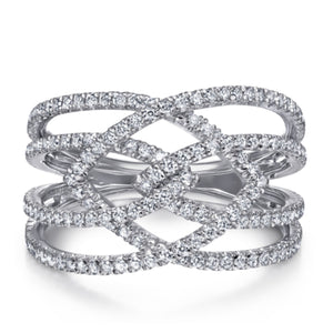 Gabriel & Co. Intertwining "Intermingled" Diamond Right Hand Ring