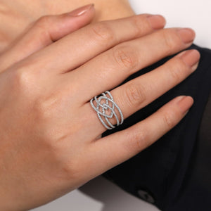 Gabriel & Co. Intertwining "Intermingled" Diamond Right Hand Ring