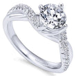 Load image into Gallery viewer, Gabriel &amp; Co. &quot;Julissa&quot; Pave Twist Split Shank Diamond Engagement Ring
