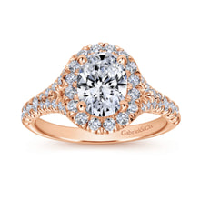 Load image into Gallery viewer, Gabriel &amp; Co. &quot;Kennedy&quot; Oval Halo Diamond Engagement Ring
