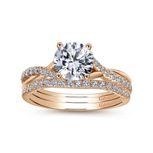 Load image into Gallery viewer, Gabriel &amp; Co. &quot;Leigh&quot; Twist Split Shank Diamond Engagement Ring
