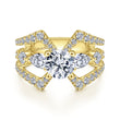 Load image into Gallery viewer, Gabriel &amp; Co. &quot;Lina&quot; Wide Split Shank Diamond Engagement Ring
