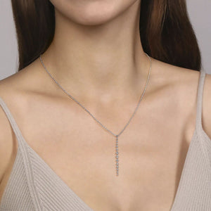 Gabriel & Co. Long Vertical Diamond Drop Necklace