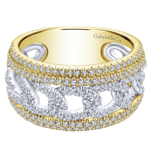 Gabriel & Co. "Love Knot" Right Hand Diamond Ring
