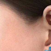 Load image into Gallery viewer, Gabriel &amp; Co. Lusso Blue Topaz and Diamond Flower Stud Earrings
