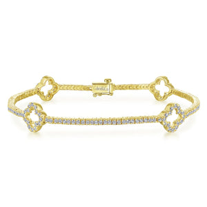Gabriel & Co. Lusso Diamond "Clover" Tennis Bracelet