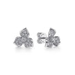 Load image into Gallery viewer, Gabriel &amp; Co. Lusso Diamond Flower Stud Earrings
