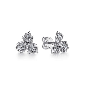 Gabriel & Co. Lusso Diamond Flower Stud Earrings