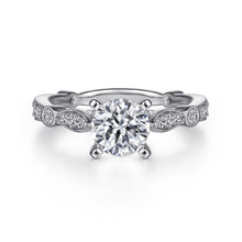 Load image into Gallery viewer, Gabriel &amp; Co. &quot;Mabel&quot; Vintage Style Diamond Engagement Ring
