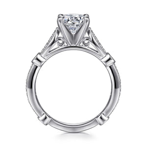 Gabriel & Co. "Mabel" Vintage Style Diamond Engagement Ring