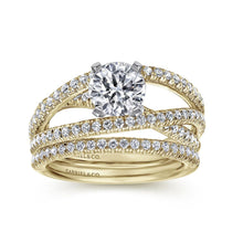 Load image into Gallery viewer, Gabriel &amp; Co. &quot;Mackenzie&quot; Freeform Twist Diamond Engagement Ring
