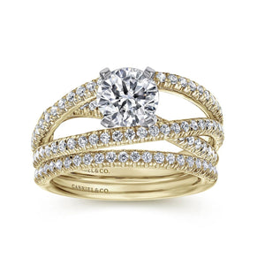Gabriel & Co. "Mackenzie" Freeform Twist Diamond Engagement Ring