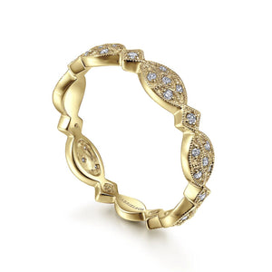 Gabriel & Co. Marquise Station Cluster Diamond Stackable Ring