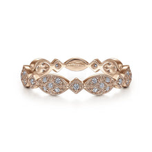 Load image into Gallery viewer, Gabriel &amp; Co. Marquise Station Cluster Diamond Stackable Ring
