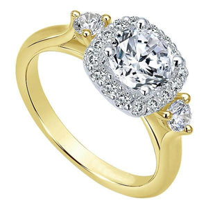 Gabriel & Co. "Martine" Cushion Halo Diamond Halo Engagement Ring