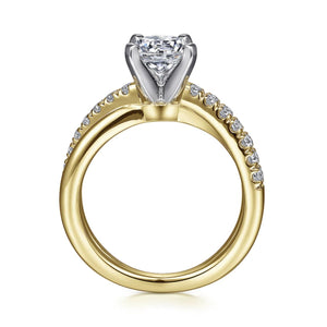 Gabriel & Co. "Morgan" Bypass Twist Diamond Engagement Ring
